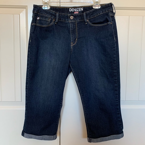Denizen from Levi's Denim - Denizen from Levi's Stretch Dark Wash Capri Jeans